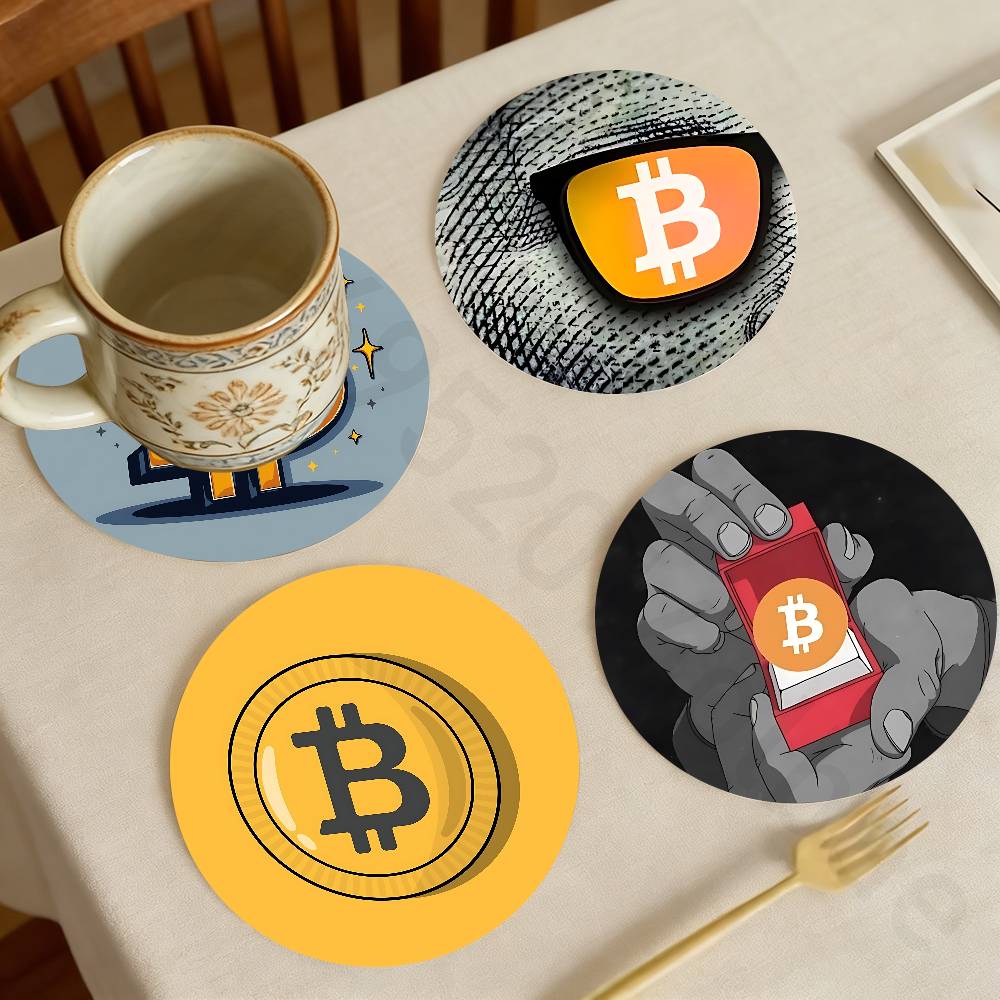 Sous-verre en bois Bitcoin Cry - Bar Mat Rubber avis et prix